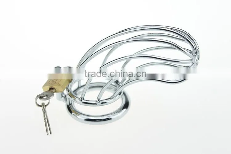Girls Lock The Steel Anal Lock Penis Ring Sex Toy Chastity Cock Cage