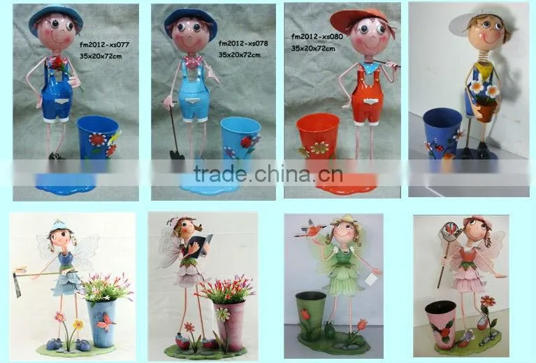 Metal doll flower arranging barrels for home decor 2013 newest