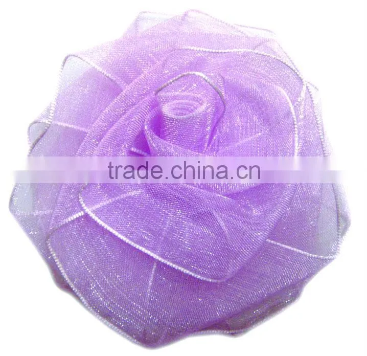 1 Inch Ribbon Rose, Handmade Satin Ribbon Rose Flowers For Clothes&Dress