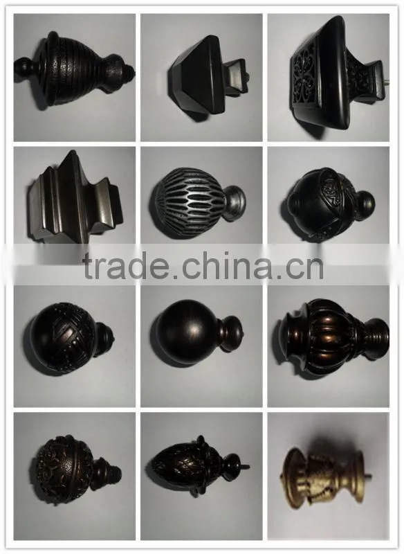 2014 New Design Plastic Clip Wooden Curtain Pole Rings