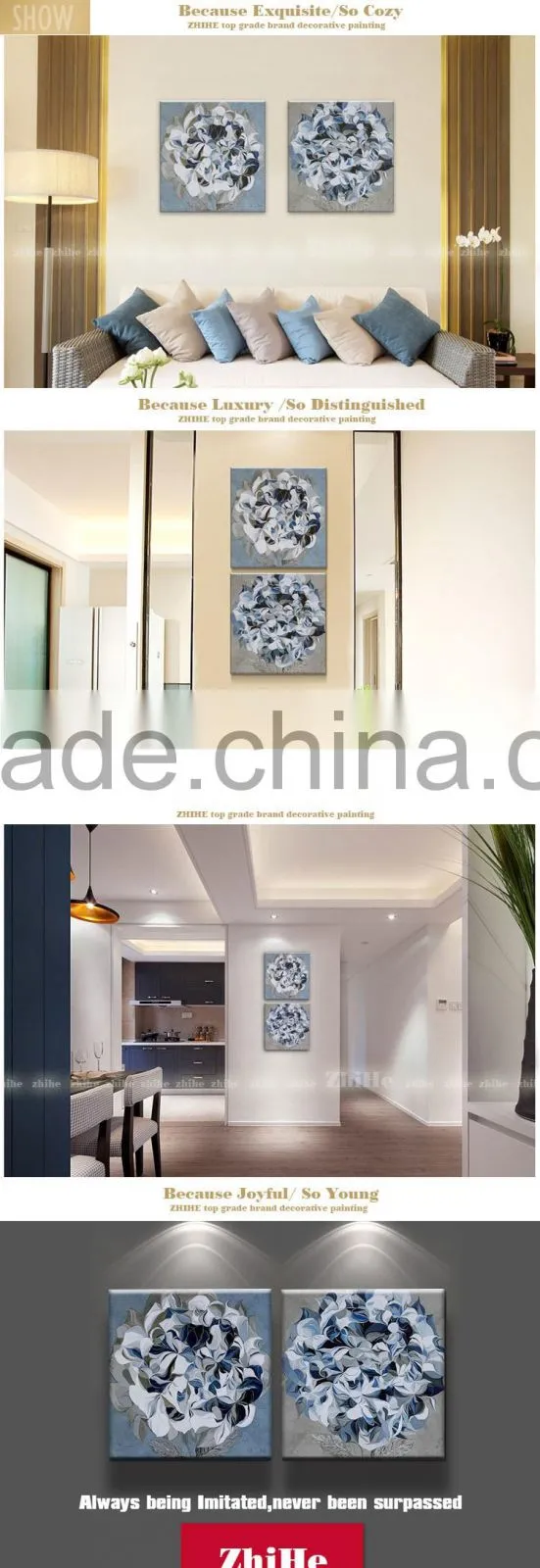 Modern Design High Quality Cheap Price Abstract Canvas Flower Oil Painting