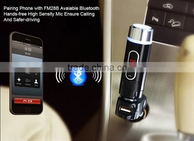 FM28B Wireless Bluetooth FM Transmitter Radio Adapter In-Car Vehicle