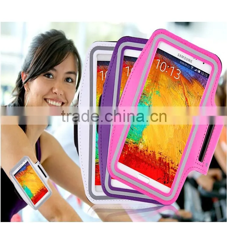 2015 best mobile phone accessories soft lycra material sport stretch armband