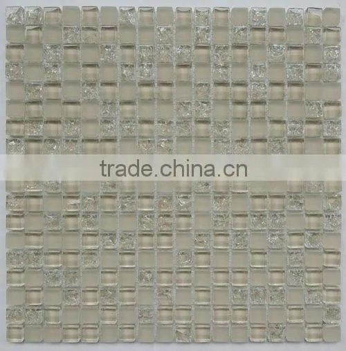 Interior finish glass mosaic in decoration, broken glass mosaic tile
