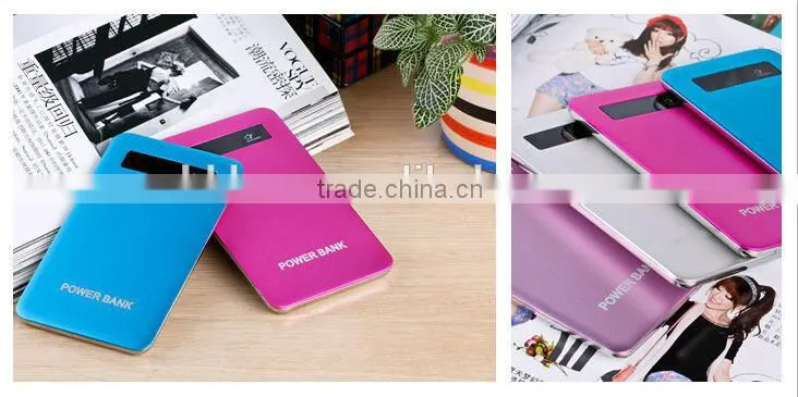 4000mah ultrathin aluminium alloy touch screen portable power bank fit for smartphone