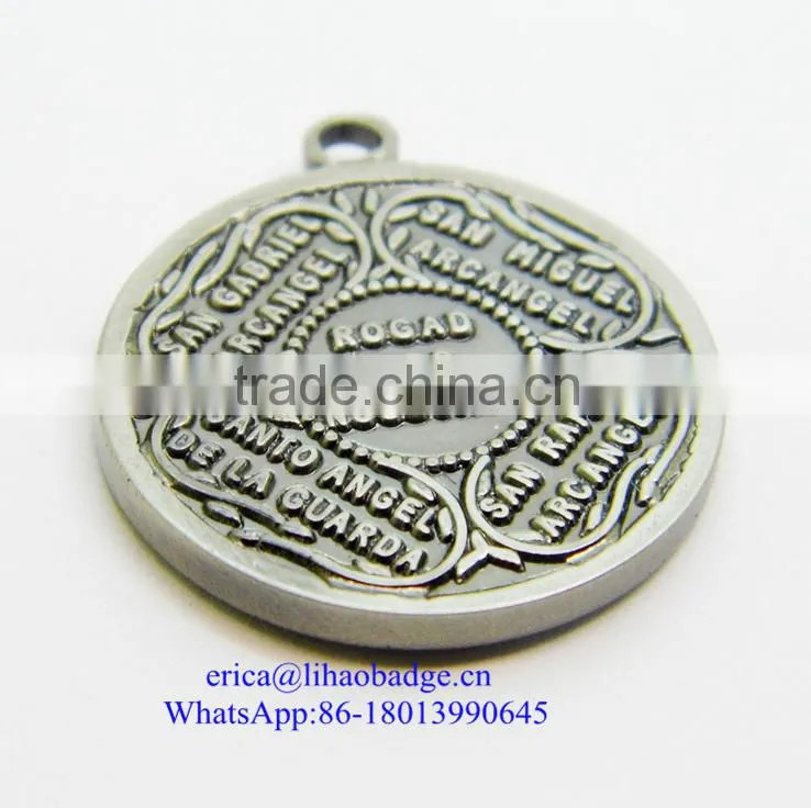 high quality customize metal coin/antique silver/antique bronze coin with eagle logo in any size