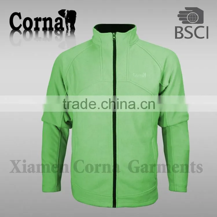2016 men's cheap plus size green soft and warm fleece jacket