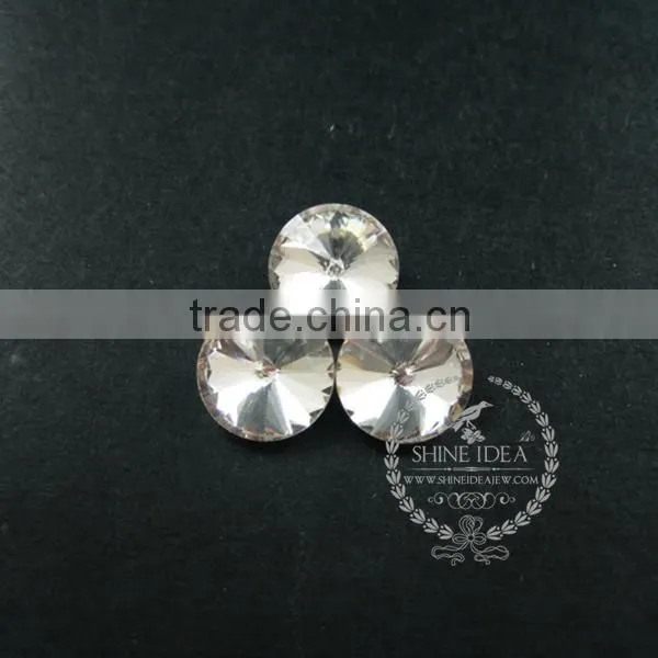 14mm transparent glass round satellite sharp cabochon for DIY earrings,rings supplies 4110101