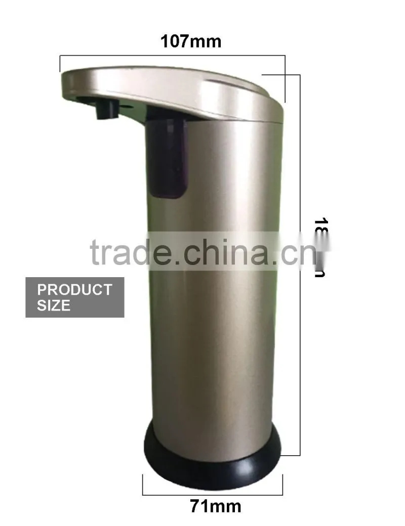 Wholesale 250ml hot stainless steel automatic hand sanitizer soap dispenser foam sensor soap dispenser