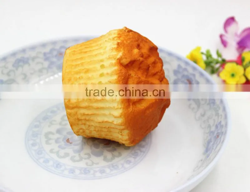 PU Lifelike Squishy Fake Puff Cake Artificial Bread Decoration Model Kitchen Toys Photography Props