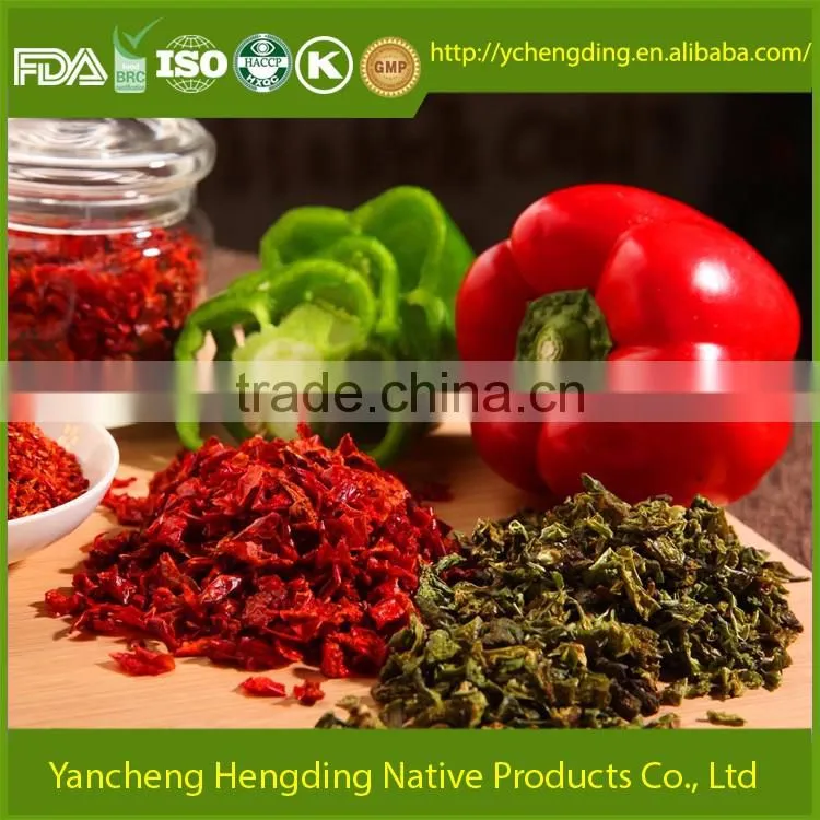 Professional Spices Manufacturer farm green,red bell pepper price for salad, soup