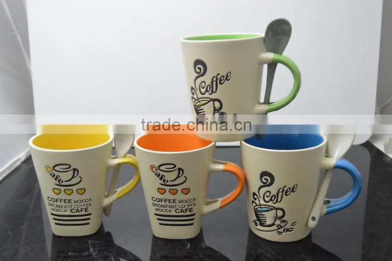 OXGIFT China suppliers wholesale Manufacture Factory Amazon colorful matt ceramic mug with lid bamboo coffee mug