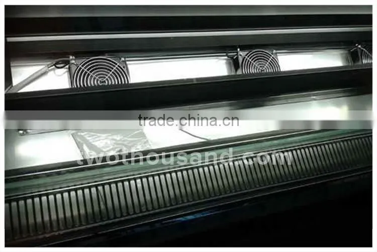 Back Door Opened 990 L 4 Shelf Refrigerated Display Cake Case
