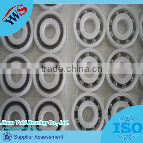 pom6001 glass ball plastic bearing cage deep groove ball bearing