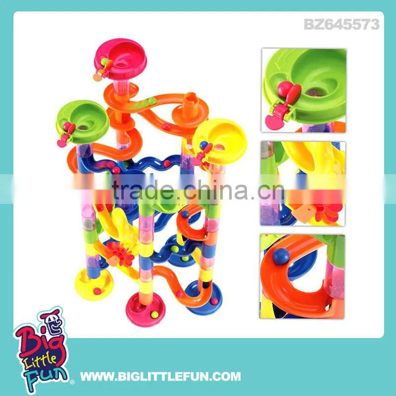 Plastic building blocks toys plastic marbles run construction system