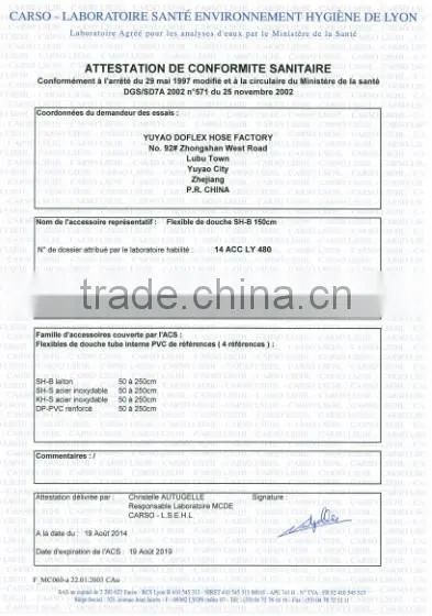 Doflex OEM wholesale ACS SGS CE Certificated High Pressure flexible kitchen sink hose