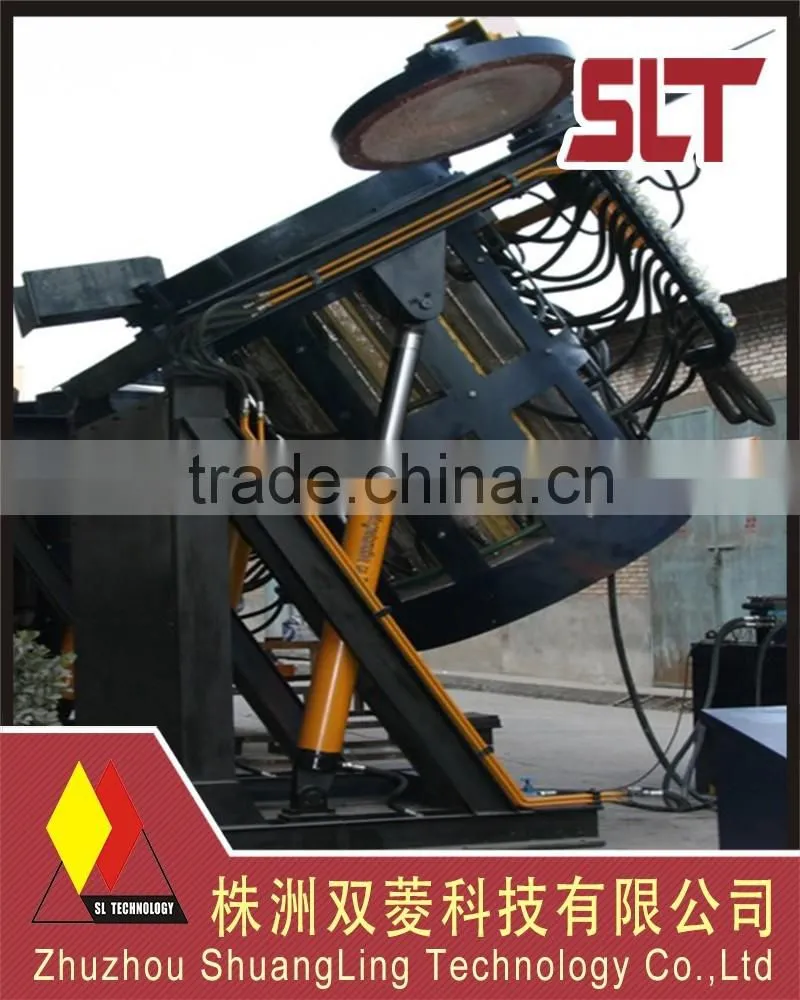 Induction metal electric melting furnace with stainless steel furnace body for sale