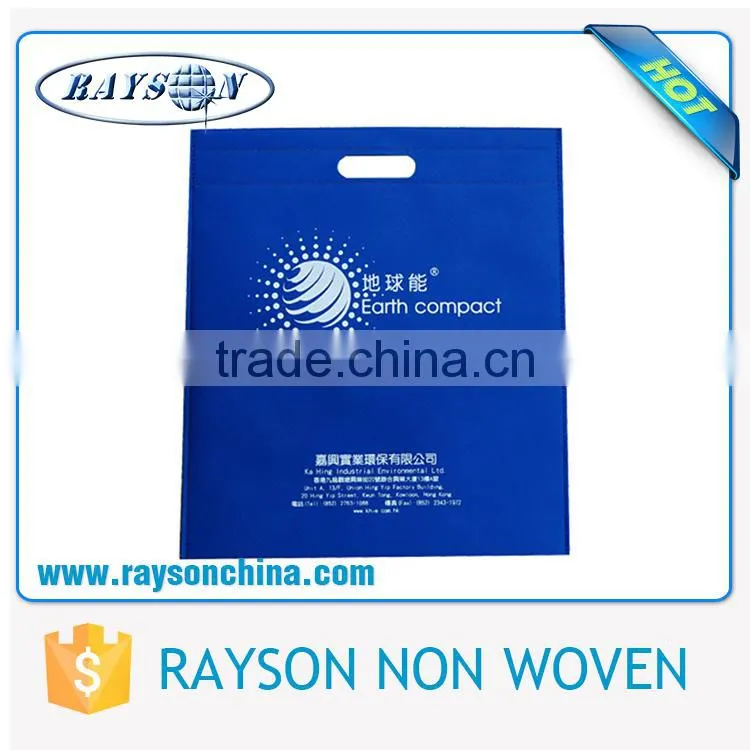 Thermocompression Printing Plain Top Handle Non Woven D Die Cut Bag