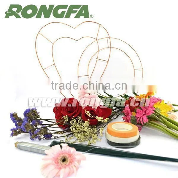 Wire Ribbon Wreath Heart Shape