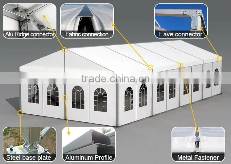Attractive popular large clear top roof tent transparent wedding tent PVC marquee tent canvas party tent