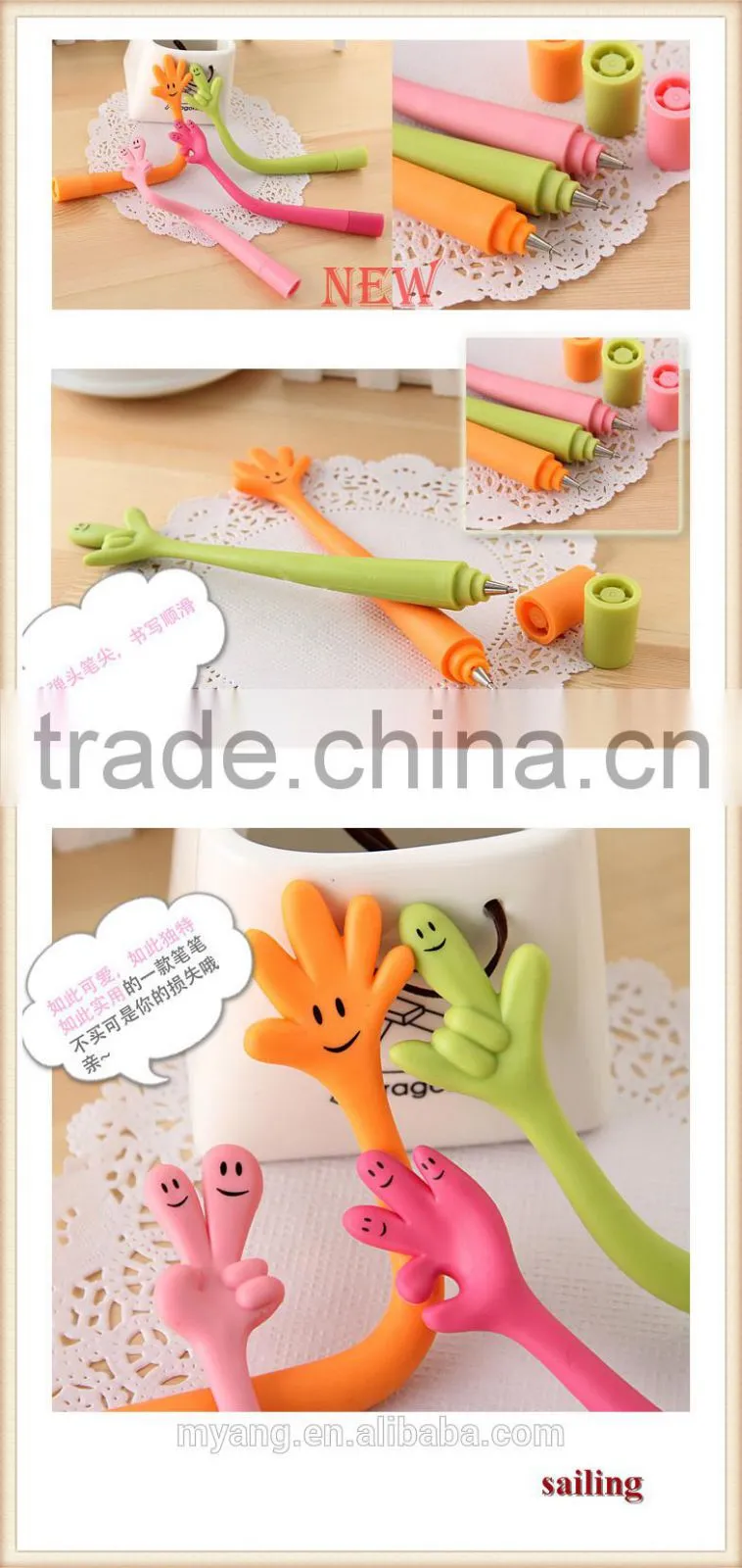 Smile face advertsing plastic Ball pen, ball point pen Promotional Smile face ball point pen