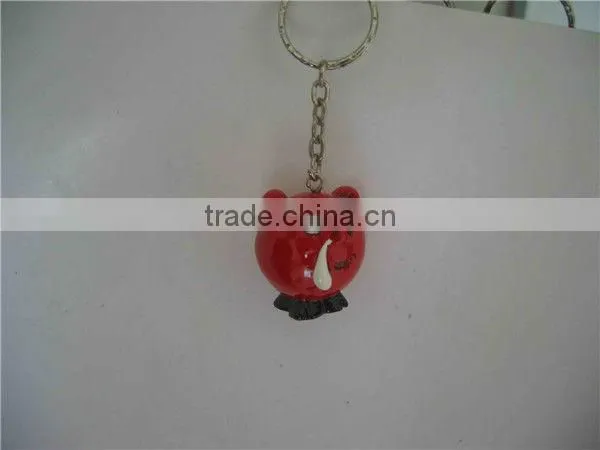 Polyresin pig shaped figurines as key chains
