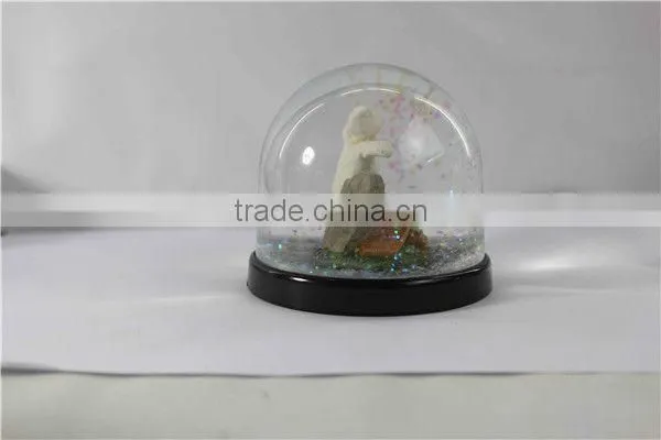 Plastic halloween ghost pumpkin snow globe