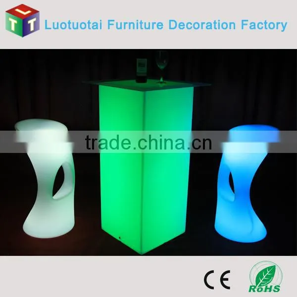 rechargeable battery operated Illuminated led bar chair/led bar stool