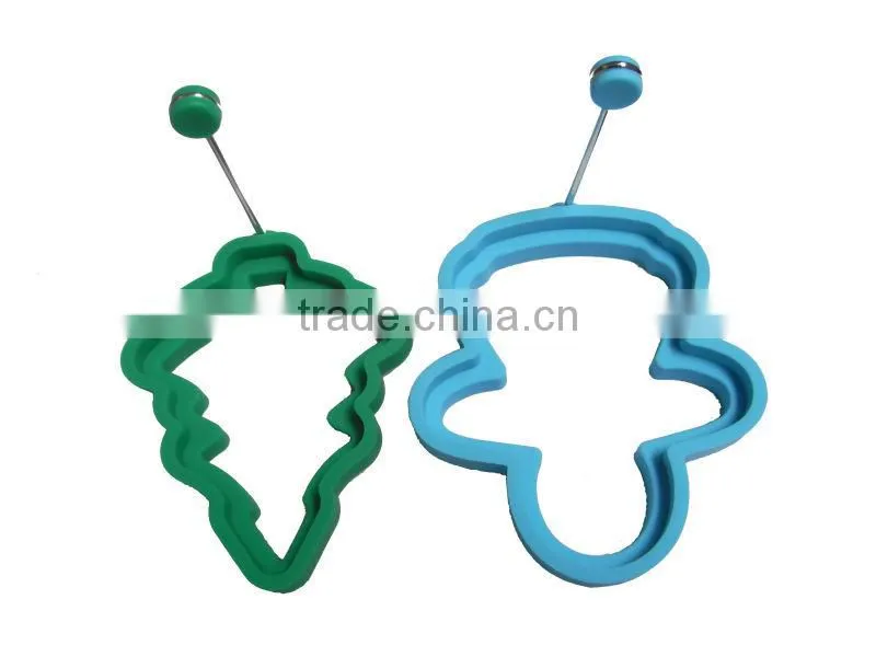 FDA LFGB Non-stick Silicon Egg Frying Ring with Handle