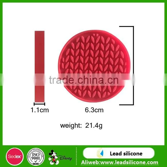 Silicone Cookie Stamp With Wooden Handle,Festivity Style Pink Silicone Cookie Stamp