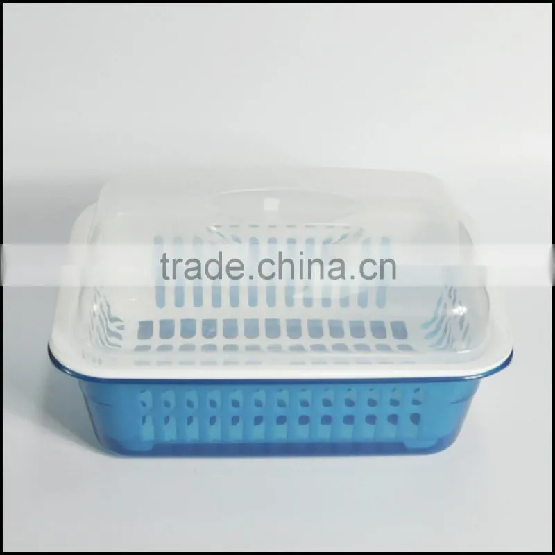 Wholesale plastic fruit vegetable basket with cover for daily life