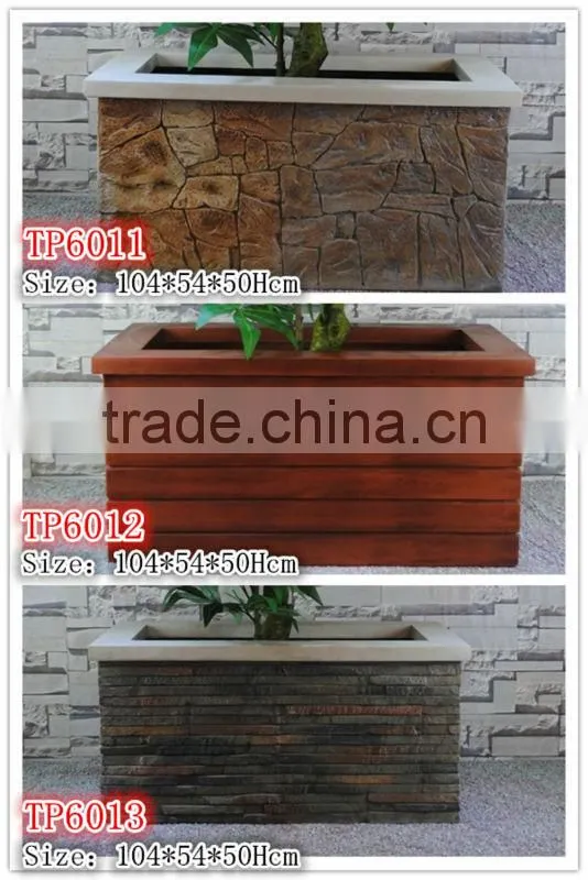 Rock Style Large Rectangular Indoor Plant Containers
