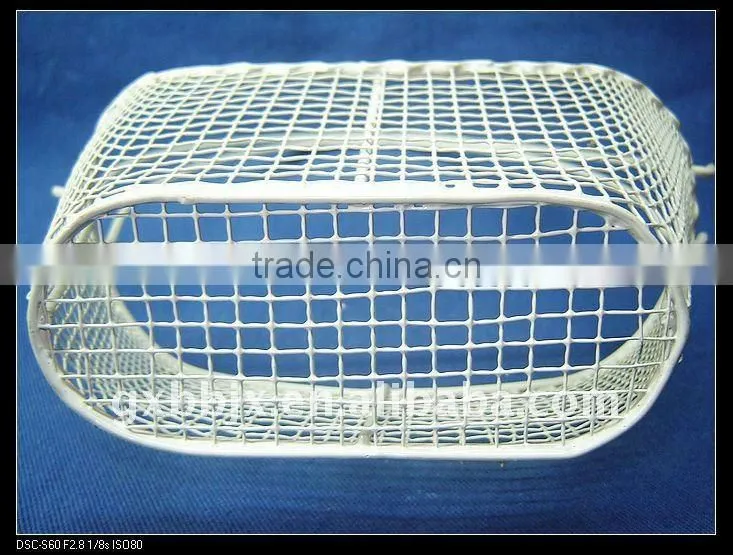 White wire home storage coco flower basket