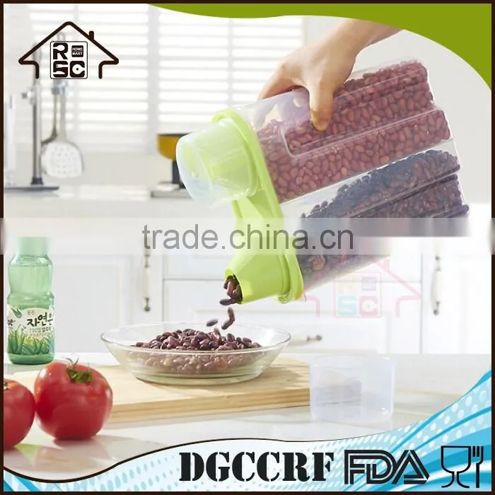 NBRSC Plastic Kitchen Airtight Food Cereal Storage Dispenser Rice Container Box Holder