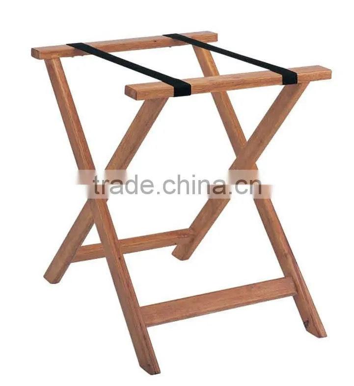 Solid wood hotel luggage rack folding luggage rack