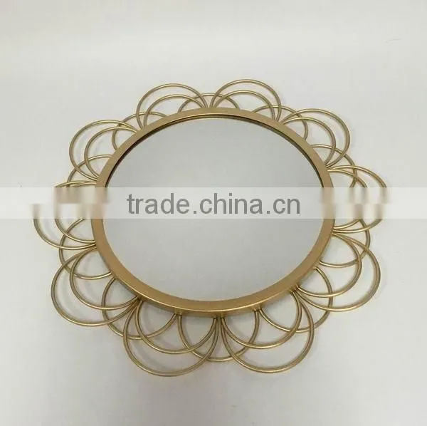 Decorative wall metal mirror