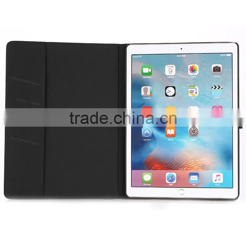 High quality crazy-horse PU card bumper/pocket cell phone case for Ipad PRO