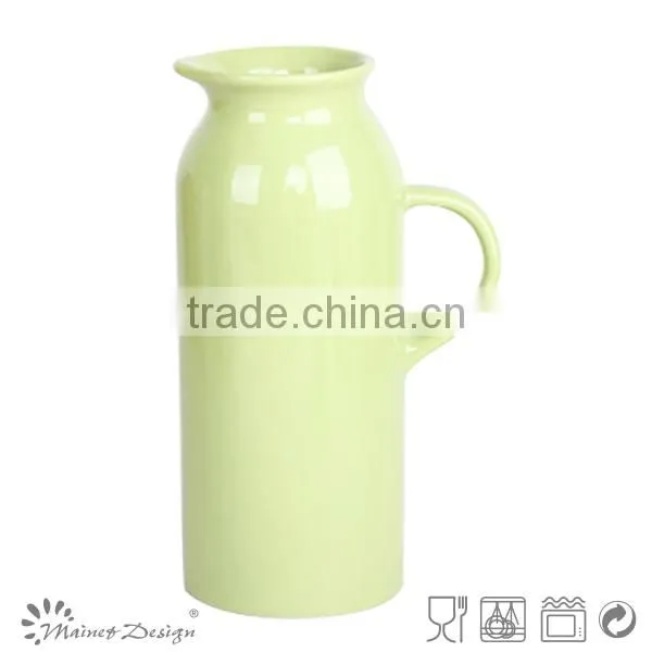 Hot selling Delicate solid colour Stoneware Houseware Ceramic Pitcher