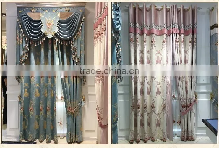 JH-541European luxury chenille curtains around the living room bedroom windows shading thick American customized