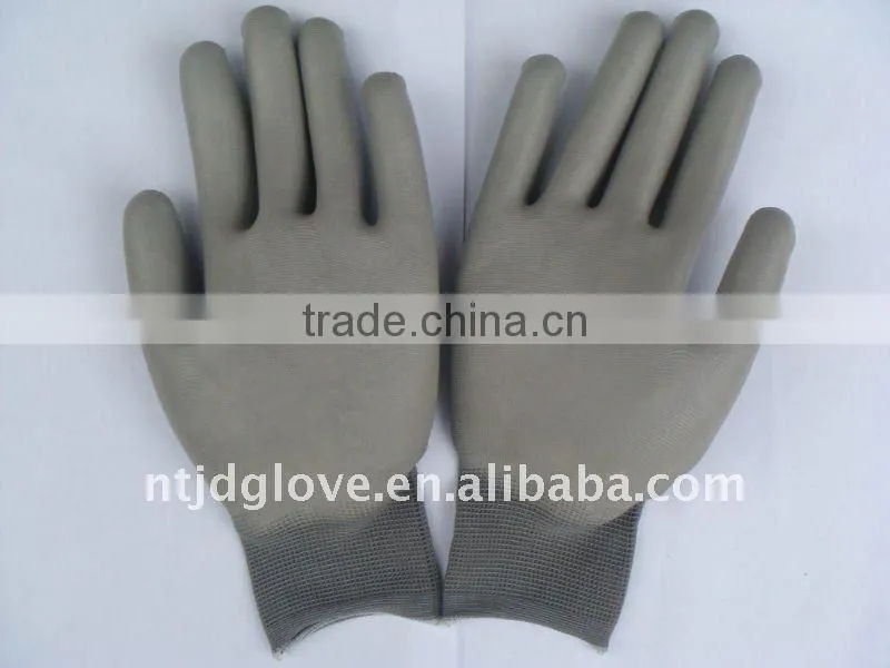 13G With Grey PU Coating /PU GLOVE.