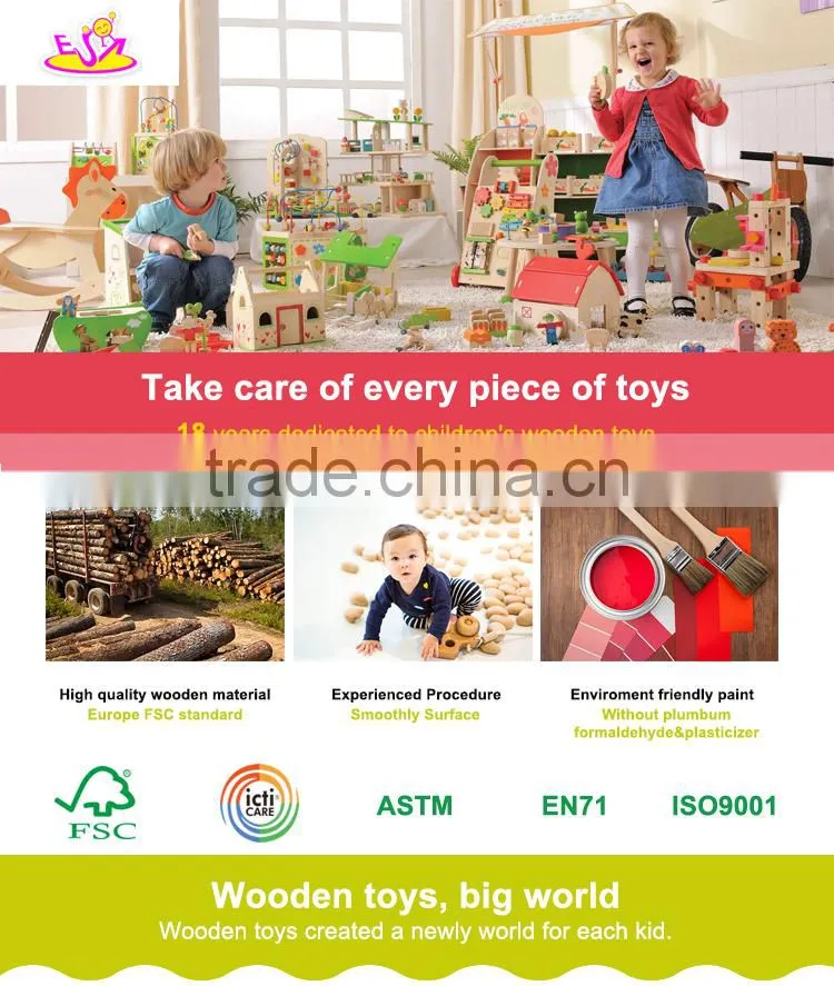2017 New products funny parking toy boys wooden toy fire station W04B030