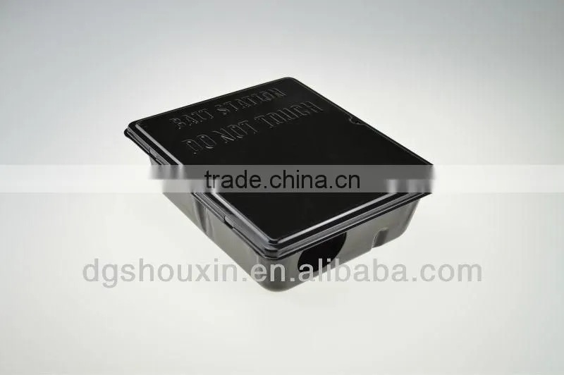 Black metal mouse bait station SX-5011
