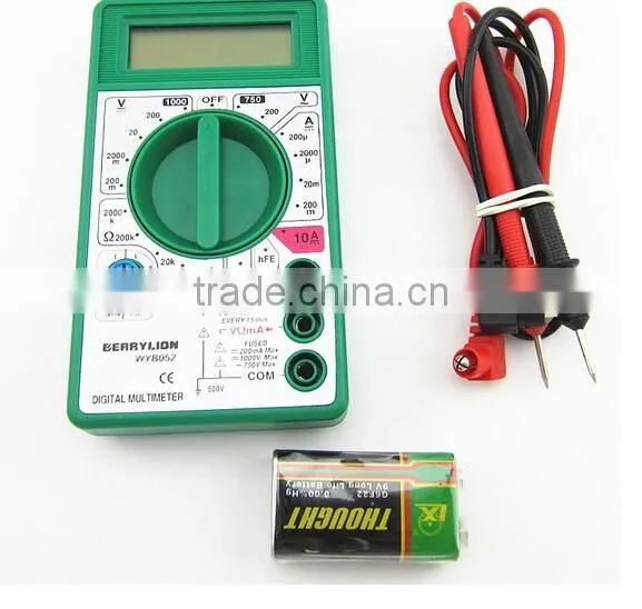 Best selling digital multimeter with large LCD display 052#
