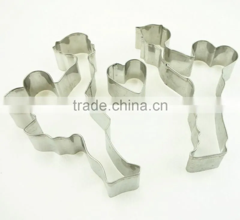 47040 wedding kissing shape stainless steel cookie cutter set