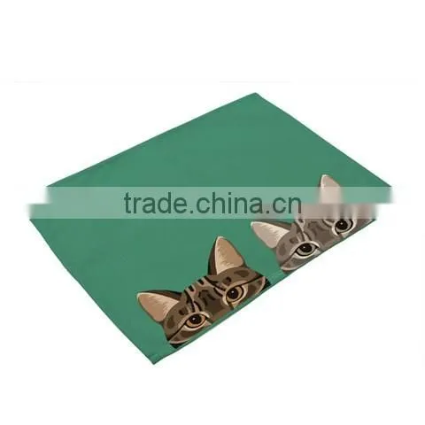 Animal Printing Table Dinner Napkin Linen Cotton Folding Design For Home Restuarant Decoration Pieces