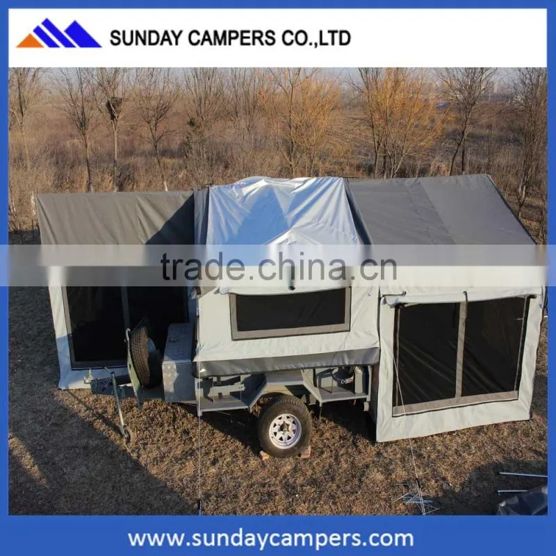 Australia market style Luxury Camping off road hard floor camper trailer tent