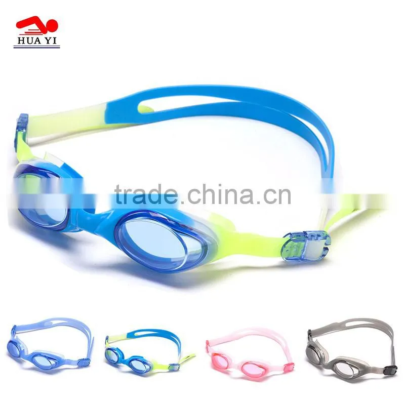 Hot sale silicone frame waterproof kids swimming waterproof adjustable water glasses