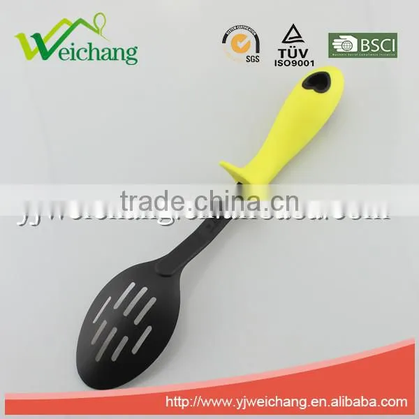 WCJ321A Premium Nylon utensils SLOTTED SPOON Cooking Utensil Gadgets Set with Storage Stand (Multi-color)