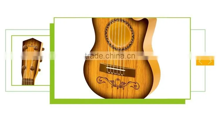 2016 new product plastic musical instrument toy child wooden guitar