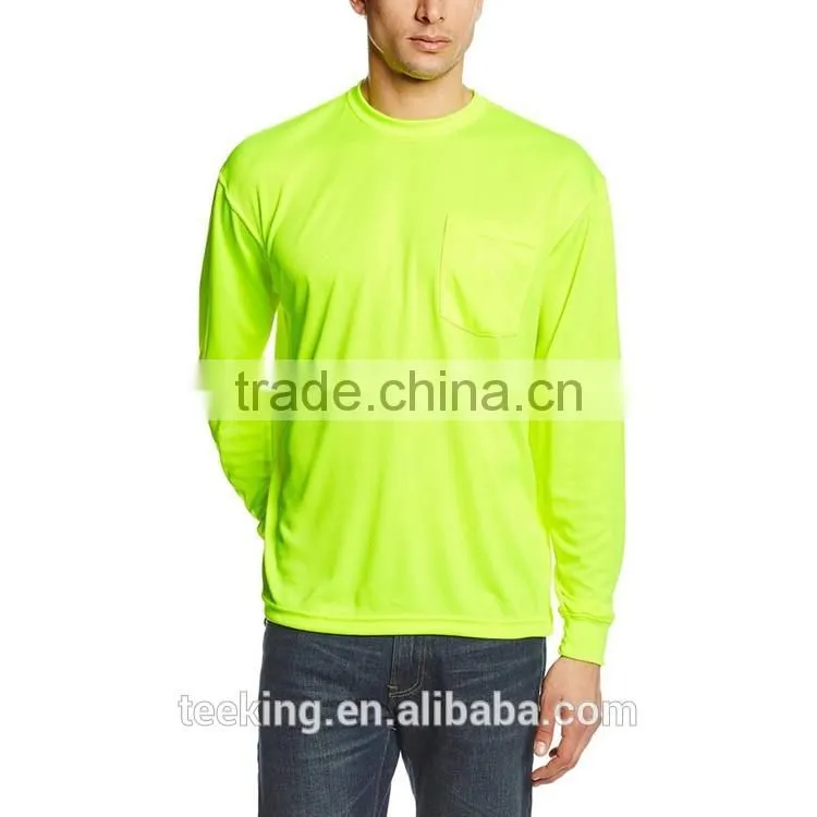 Wholesale Mens Long Sleeve Hi-vis T Shirt